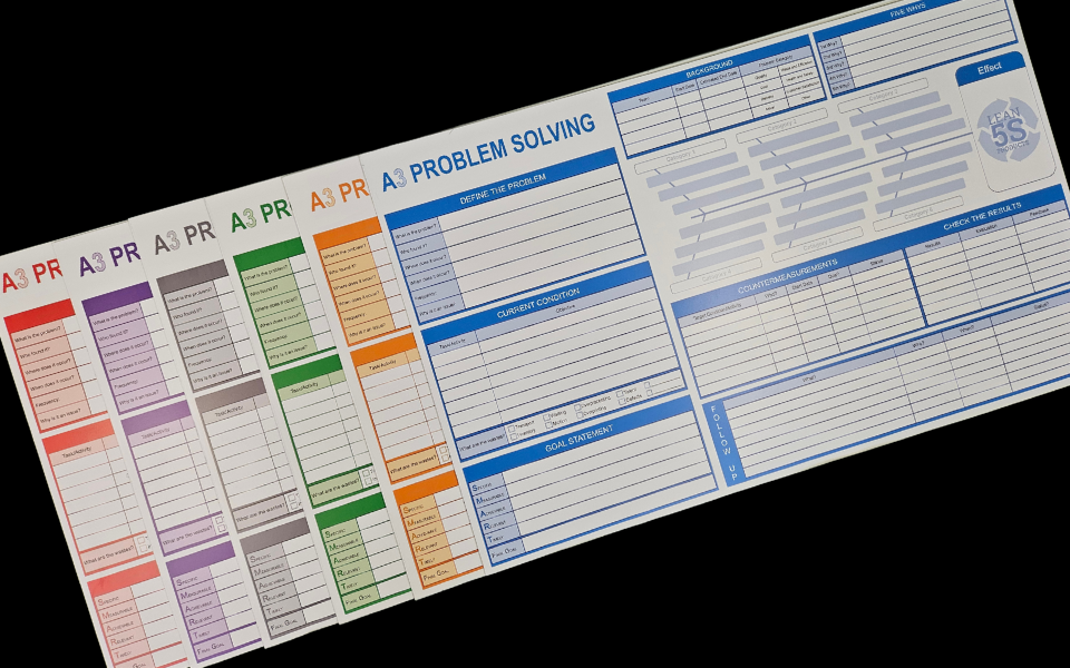 A3 Problem-Solving Dry Erase Board